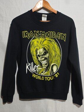 Iron Maiden KILLER World Tour 1981 LS Sweatshirt - Gildan HW- Black - Sz S*